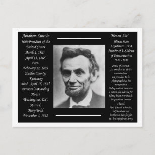President Abraham Lincoln Postcard