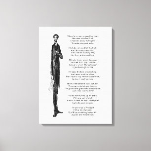 President Abraham Lincoln Tribute Vintage Poem Canvas Print