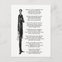 President Abraham Lincoln Tribute Vintage Poem