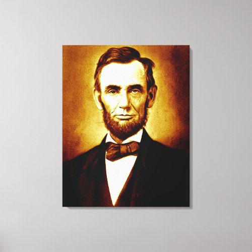 President Abraham Lincoln Vintage Portrait Canvas Print