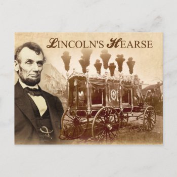 President Abraham Lincoln's Horse-drawn Hearse Postcard by HTMimages at Zazzle