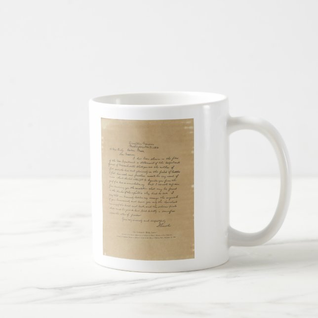 President Abraham Lincoln's Letter to Mrs. Bixby Coffee Mug (Right)