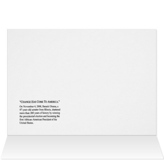 President and First Lady Obama (Fist Bump) Cards (Inside Horizontal (Top))