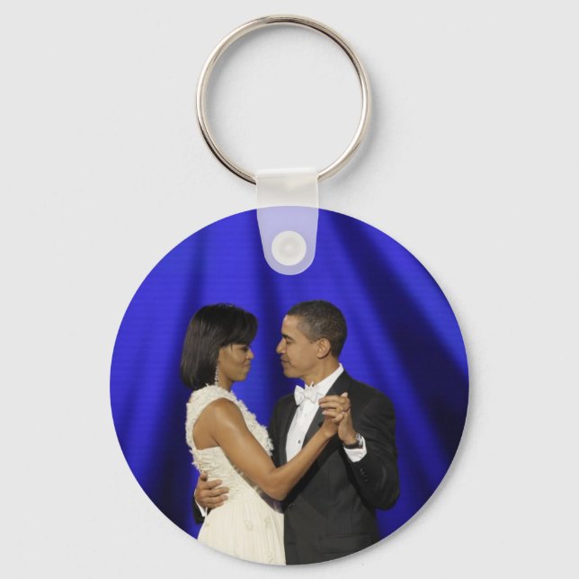 President and First Lady Obama Inauguration Ball Keychain (Front)