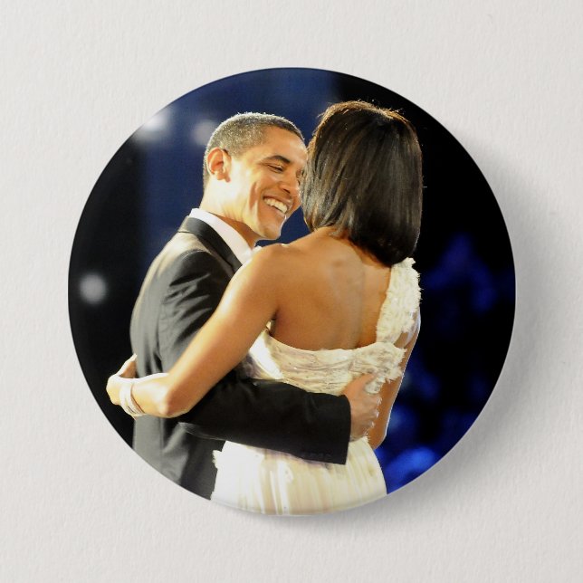 President Barack & Michele Obama Pinback Button (Front)