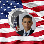 President Barack Obama 1st Term Official Portrait Button<br><div class="desc">President Barack Obama First Term Offical Portrait Pin-Back Button (2009). In a February 2009 poll conducted in Western Europe and the U.S. by Harris Interactive for France 24 and the International Herald Tribune,  Obama was rated as the most respected world leader,  as well as the most powerful.</div>