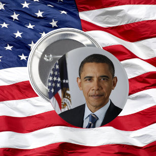 President Barack Obama 1st Term Official Portrait Button