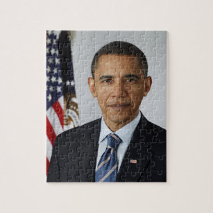 President Barack Obama 1st Term Official Portrait Jigsaw Puzzle
