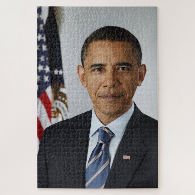 President Barack Obama 1st Term Official Portrait Jigsaw Puzzle (Vertical)