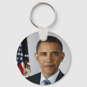 President Barack Obama 1st Term Official Portrait Keychain