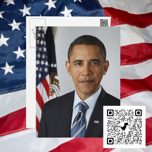 President Barack Obama 1st Term Official portrait Postcard