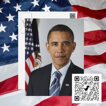 President Barack Obama 1st Term Official Portrait Postcard by fabpeople at Zazzle
