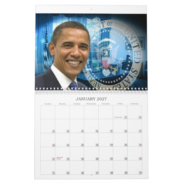President Barack Obama 2013 Calendar (Jan 2027)