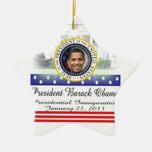 President Barack Obama 2013 Inauguration Ceramic Ornament