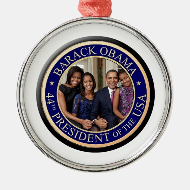 President Barack Obama 2013 Inauguration Metal Ornament (Front)