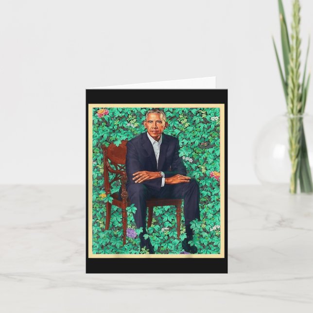 President Barack Obama 2028 Portrait Patriotic Dem Card (Front)