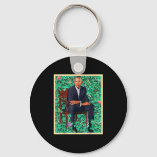 President Barack Obama 2028 Portrait Patriotic Dem Keychain