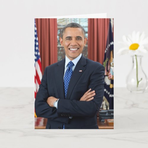 President Barack Obama 2nd Term 5x7 Birthday Card