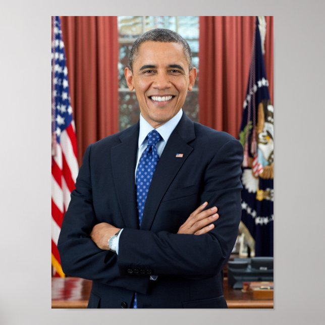President Barack Obama 2nd Term Official Photo SM Poster (Front)