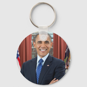 President Barack Obama 2nd Term Official Portrait Keychain