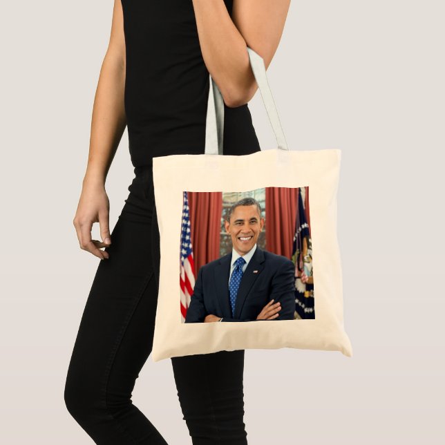 President Barack Obama 2nd Term Official Portrait Tote Bag (Front (Product))