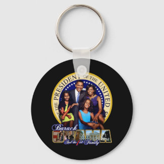 PRESIDENT BARACK OBAMA AND FAMILY KEYCHAIN