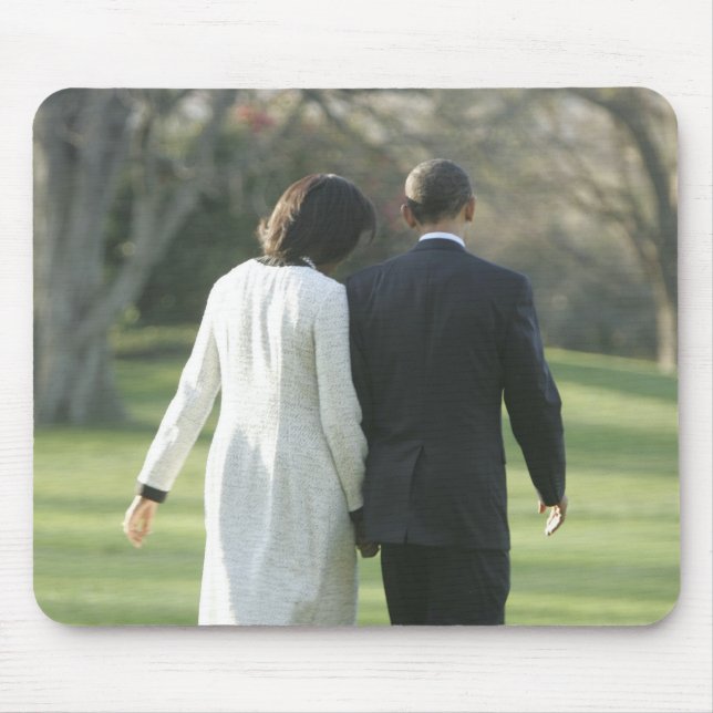 President Barack Obama and First Lady Michelle Mouse Pad (Front)