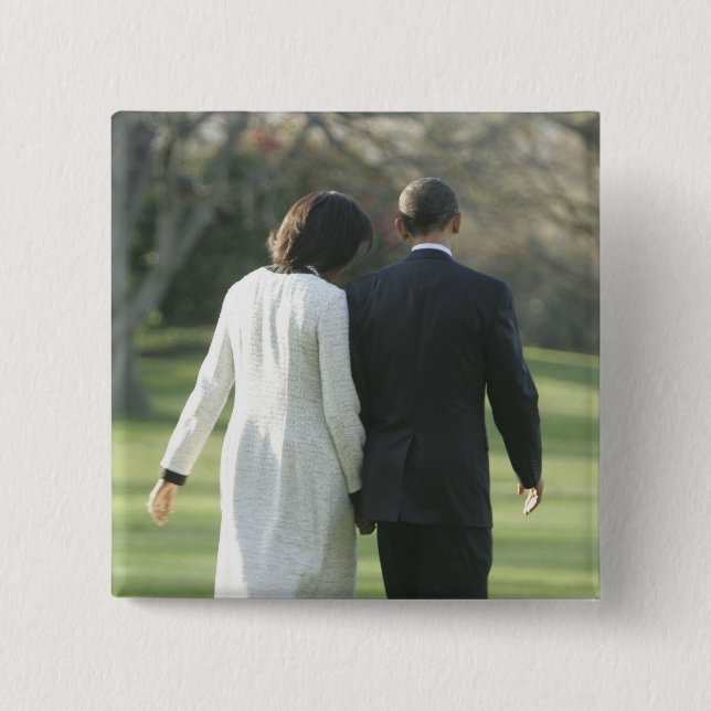 President Barack Obama and First Lady Michelle Pinback Button (Front)