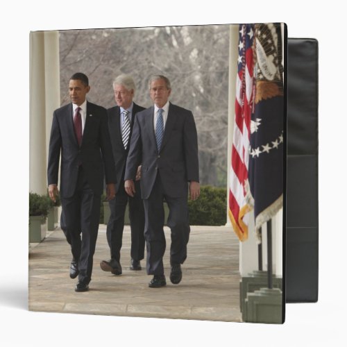 President Barack Obama and former presidents 3 Ring Binder