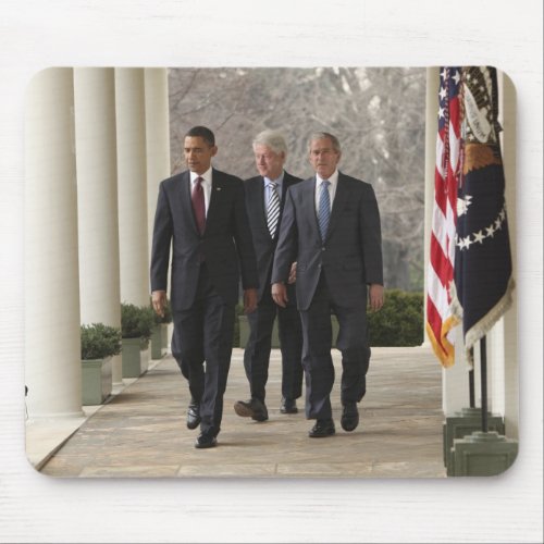 President Barack Obama and former presidents Mouse Pad