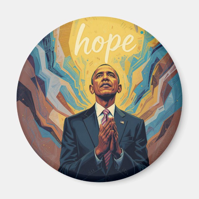 President Barack Obama and the Message of Hope  Magnet (Front)