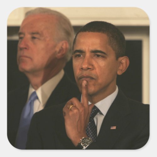 President Barack Obama and Vice President Square Sticker