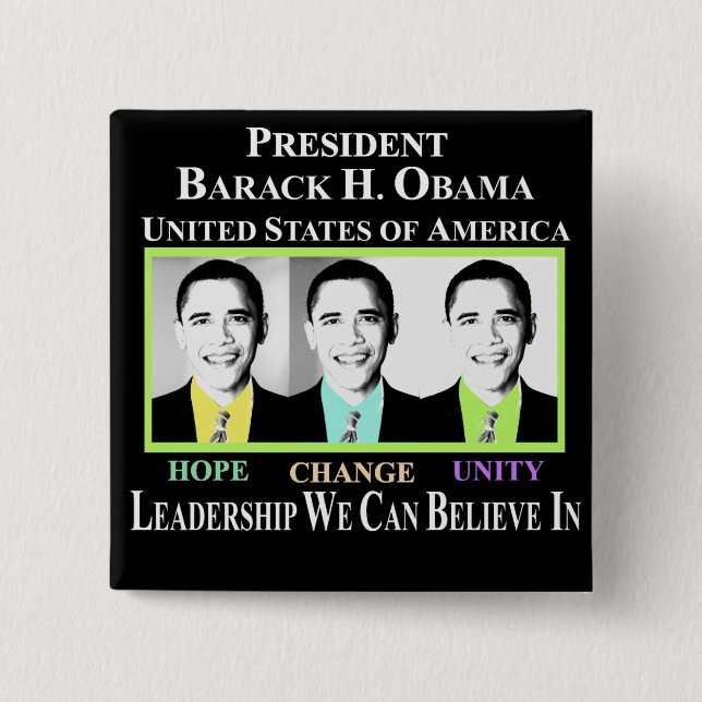PRESIDENT BARACK OBAMA BUTTON (Front)