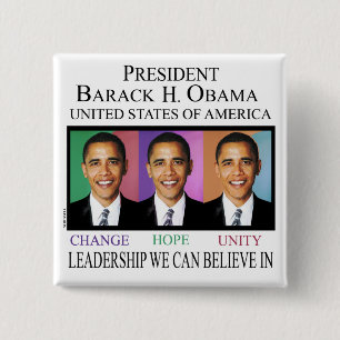 PRESIDENT BARACK OBAMA BUTTON