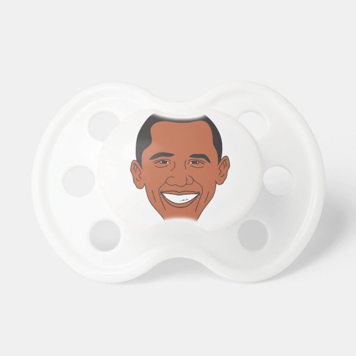 President Barack Obama Cartoon Face Pacifier