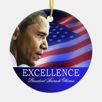 President Barack Obama Christmas Ornament by thebarackspot at Zazzle