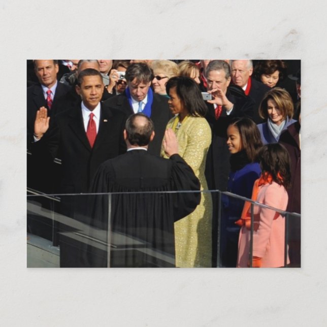 President Barack Obama & Family Postcard (Front)