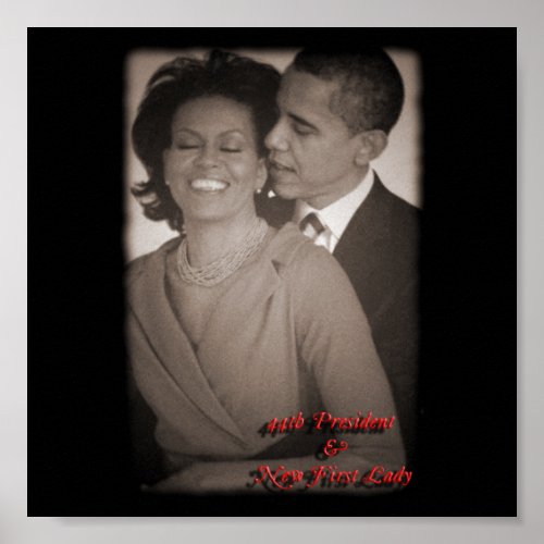 PRESIDENT BARACK OBAMA  FIRST LADY POSTER