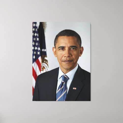 President Barack Obama First Term Offical Portrait Canvas Print