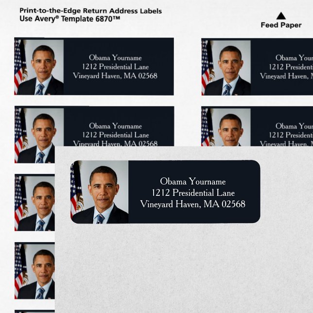 President Barack Obama First Term Portrait Address Label (President Barack Obama First Term Portrait Address Label)