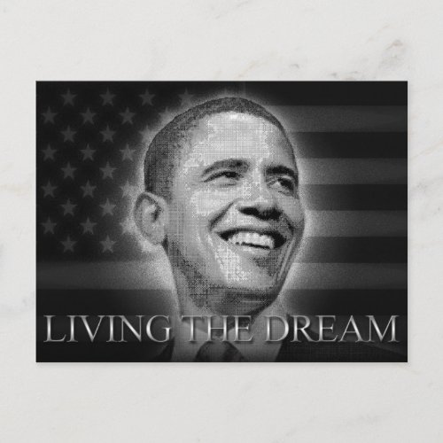 President Barack Obama _ Living The Dream Postcard