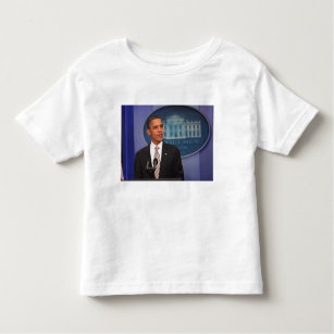 President Barack Obama makes an announcement Toddler T-shirt
