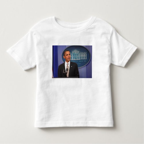 President Barack Obama makes an announcement Toddler T_shirt