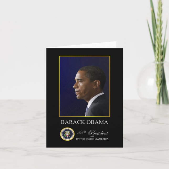 President Barack Obama - Paper Greeting Card (Front)