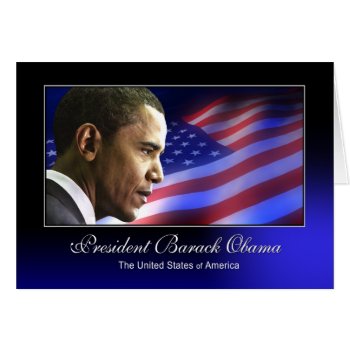 President Barack Obama (patriotic) by thebarackspot at Zazzle