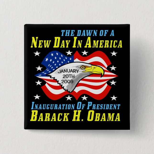 PRESIDENT BARACK OBAMA PINBACK BUTTON (Front)