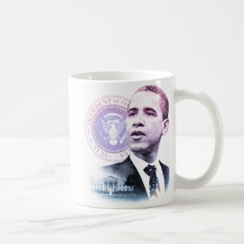 President Barack Obama Portrait Coffee Mug by tempera70 at Zazzle