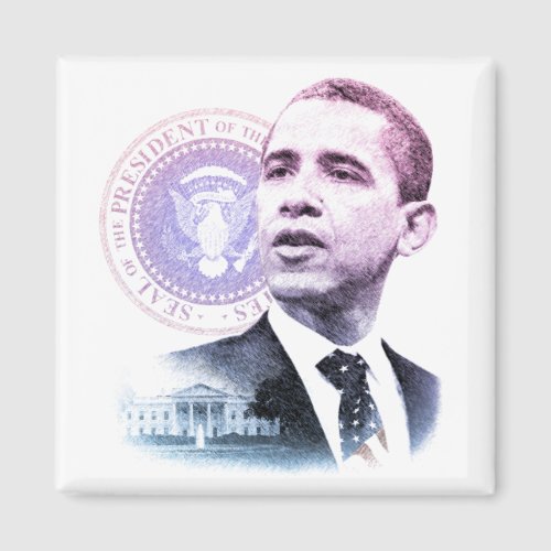 President Barack Obama Portrait Magnet