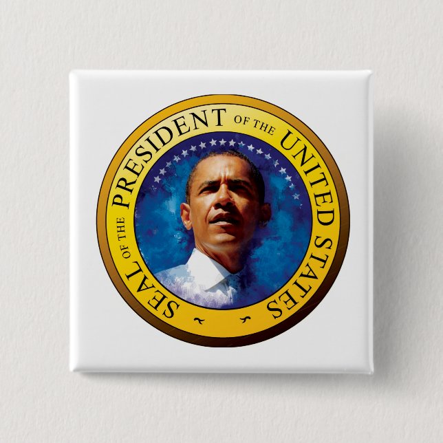 President Barack Obama Seal Button (Front)