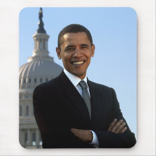 President Barack Obama Senator Portrait Mouse Pad
